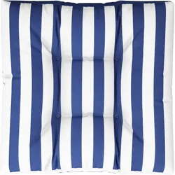 vidaXL Palettenkissen Blau Weiß Gestreift 80x80x12 cm Stoff