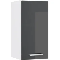 Vicco, Regal, Küchenfront R-Line, Anthrazit Hochglanz, 29.6 x 59 cm Möbelfront für den Hängeschrank