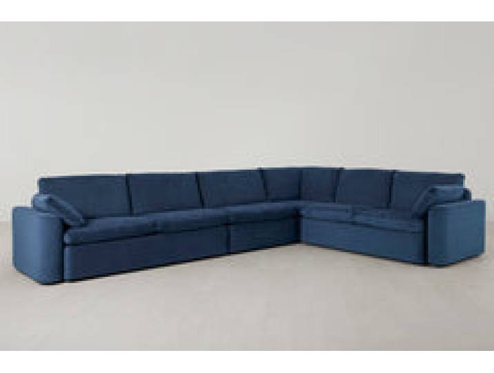 Model 13 Großes Ecksofa, Blaugrün