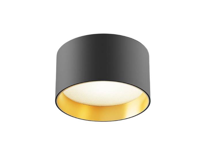 LED Design Deckenlampe Vega Schwarz / Messing ø 12cm Maytoni