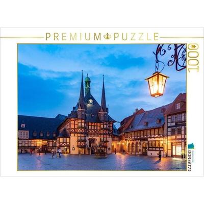 CALVENDO Puzzle Rathaus Wernigerode | 1000 Teile Lege-Größe 64x48cm Foto-Puzzle für glückliche Stunden