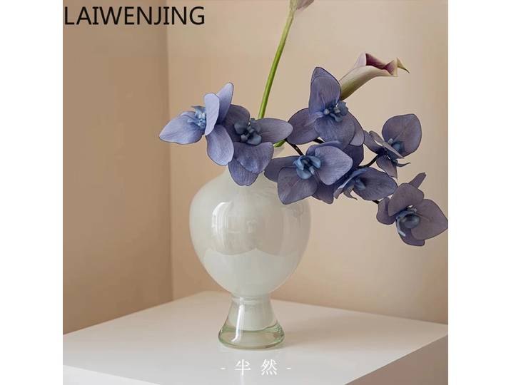 MJY – vase glacé, grande bouteille de ventre, nouvel ornement chinois en verre pour élevage d'eau, grands articles de fleurs