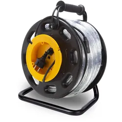 HQ Power HQ-Power flexibler LED-Lichtschlauch auf Trommel, 30 m, 6500 K, 2850 lm, Sicherheitsbeleuchtung für Baustellen, innen & außen, kaltweiß