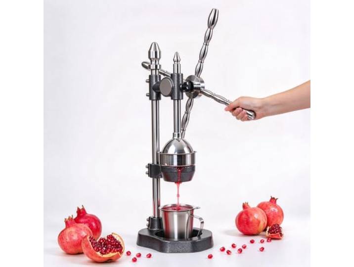 Manuelle Obstpresse, Robuste Handpresse Für Zitrusfrüchte Und Granatäpfel, Mit Radgriff, Abnehmbarem Edelstahlfilter, Schwerkraftfuß, Für Die Zubereitung Von Frischen Säften Zu Hause