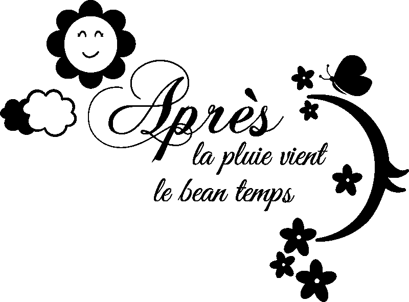 Ambiance-sticker Sticker citation Après la pluie ...