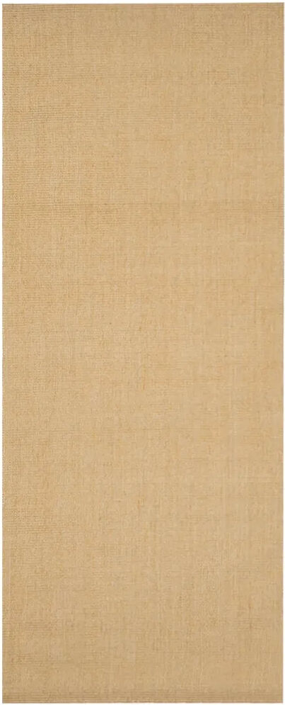 August Grove Rug Natural Sisal Brown Brown Rectangle 80 x 250cm