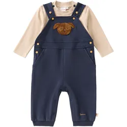 Bornino Cuddly Friends 2-tlg. Set Latzhose mit Shirt Hund, blau, 74