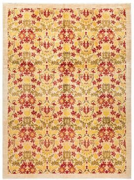 "Overton Hand Knotted Wool Vintage Inspired Modern Contemporary Arts & Crafts Ivory Area Rug - 8' 10"" x 11' 7"""
