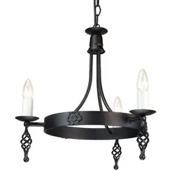 Elstead Lighting Belfry Kronleuchter 3-flammig Schwarz Semi-Flush