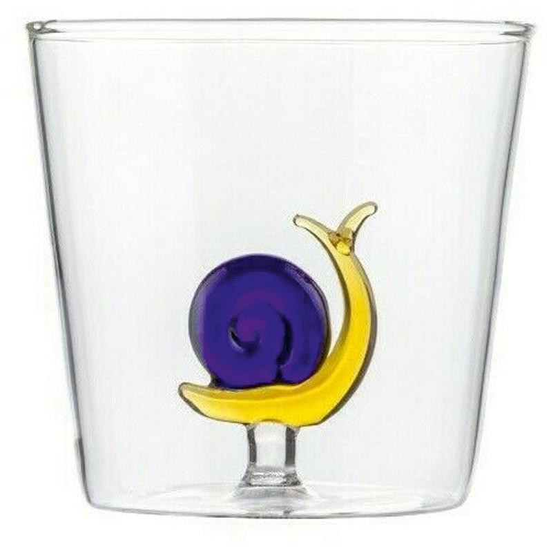 Ichendorf Milano glazen vaas met decoratief element, Borosilicaatglas, 8 x 8,5 cm