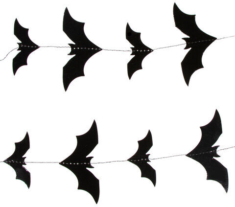 Papiergirlande "Fledermaus", 1,5 Meter