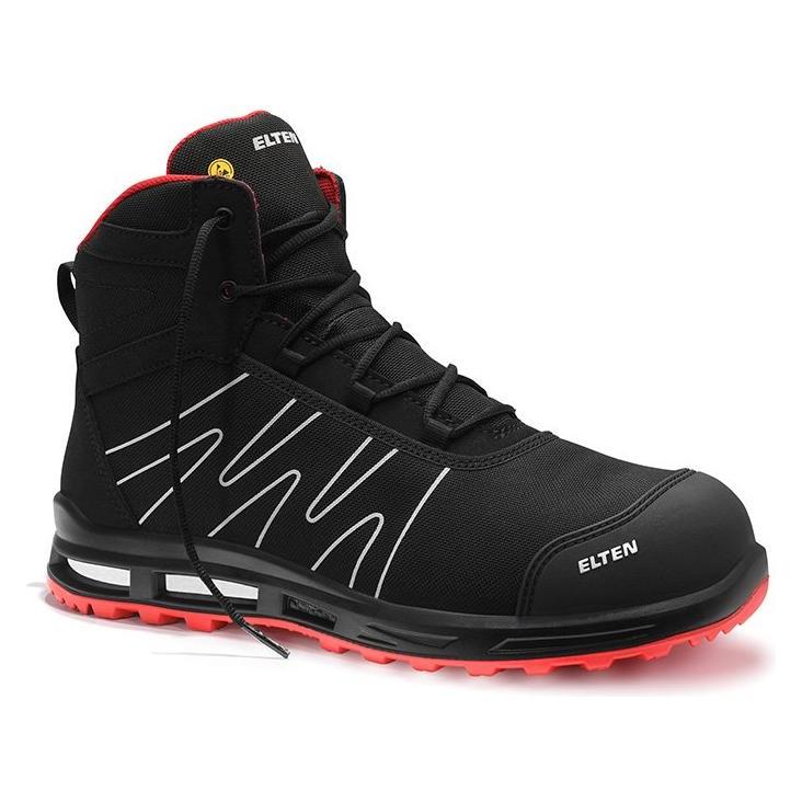 GCS Boots ELTEN ENNO XXT Pro Mid ESD S3S, black/red 44 (44) (204016)