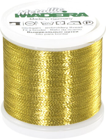 MADEIRA Stickgarn Metallic "Brilliant", Stärke 40, 200 m-Spule, gold-4