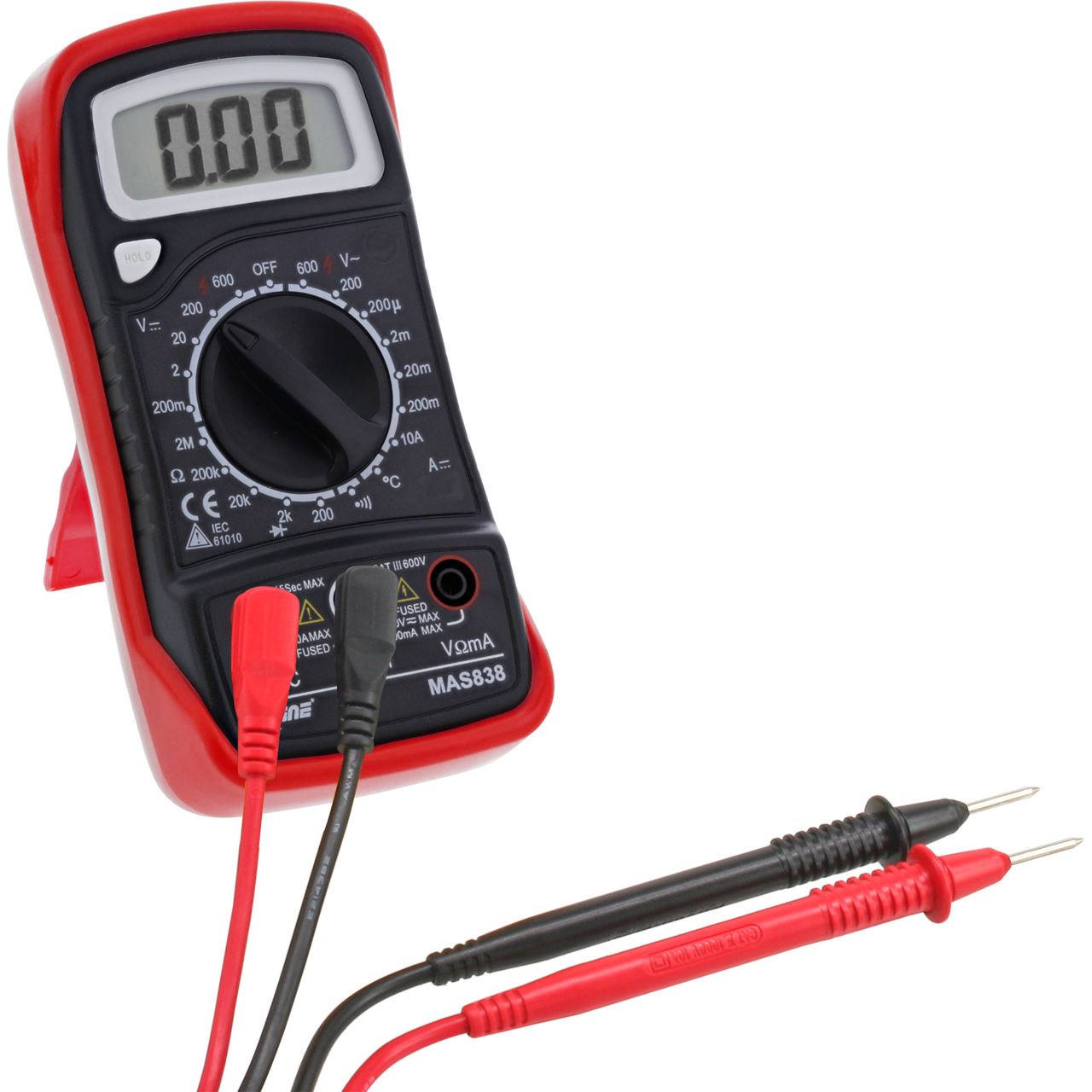 InLine Multimeter mit Temperatursensor und Transistormessung
