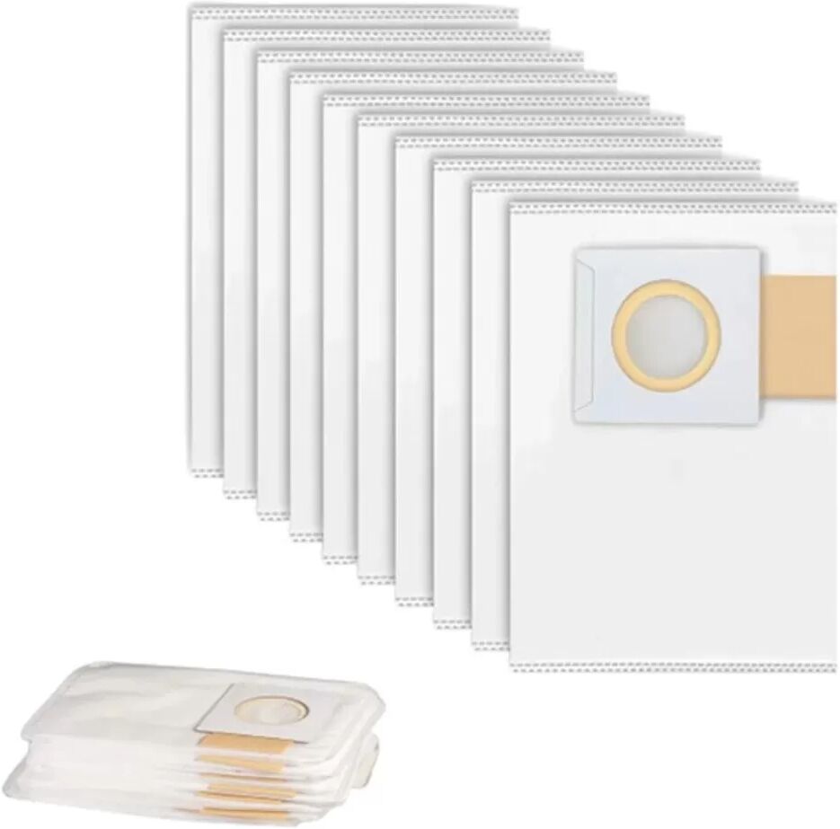 INF Sacs à poussière non tissés Pack de 10 compatibles avec Makita 197903-8, XCV05, XCV09 - Sacs filtrants blancs de rechange