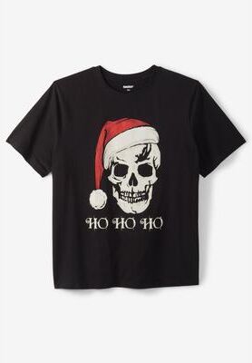 Men's Big & Tall Seasonal Graphic Tee by KingSize in Ho Ho Ho (Size 2XL)