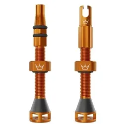 PEATY ́S Tubeless Ventil Set Holeshot Fast Flow | Mango Orange