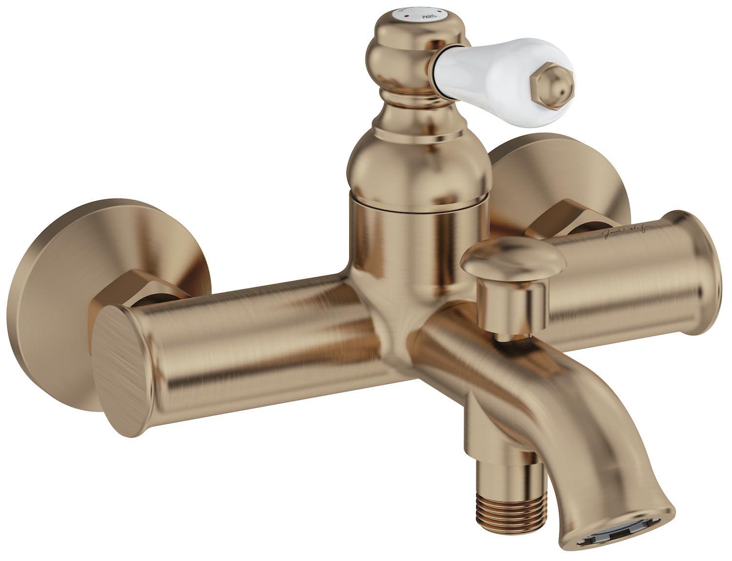 Wandmengkraan Bad/Dusche Retro Bronze Keramikgriff 21x14,8x19,5 cm