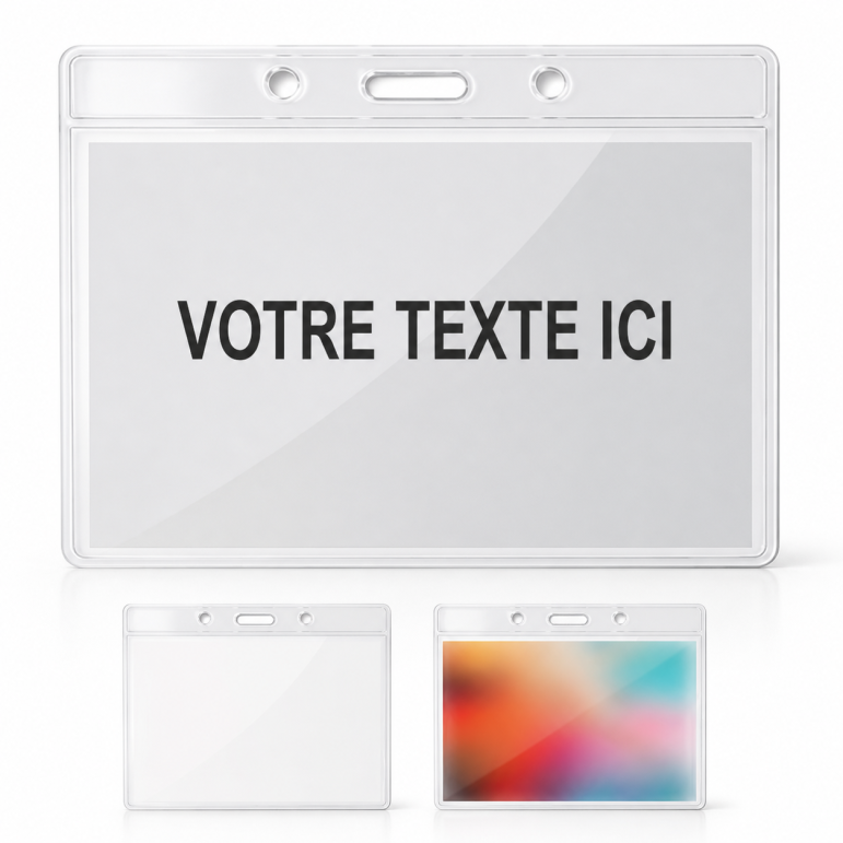 Badge personnalisé Badgy PVC transparent