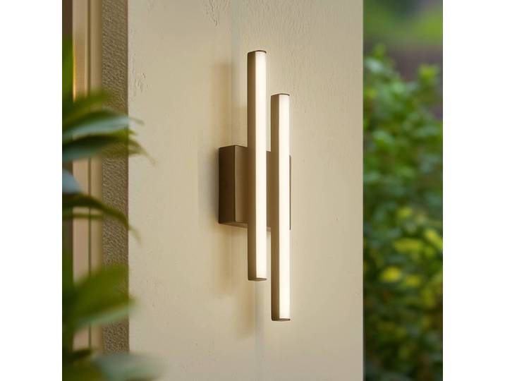 LED Außenwandleuchte Abelia Lindby, schwarz, Aluminium, Modern