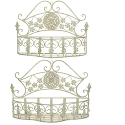 Moritz Pflanzkörbe Metall Wandkörbe 2er Set Paar Pflanzkorb Landhausstil Shabby Style