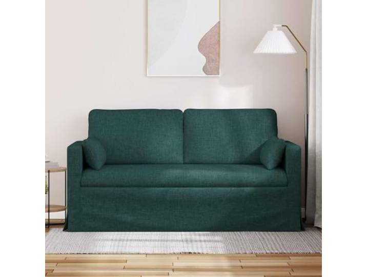 KTHLBRH Sofa dunkelgrün 158 x 78 x 80 cm Stoff Moderner modularer Metallrahmen, Schaumstoff und Faser, Armlehnen aus Holz, 110 kg pro Sitzplatz