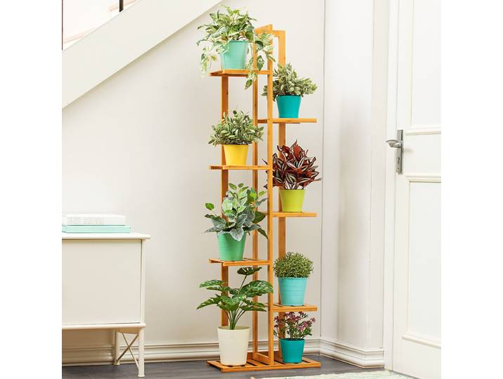 Support à plantes multi-niveaux gain de place, balcon, intérieur, support à plantes au sol, étagère à fleurs multi-niveaux, support à plantes pour salon
