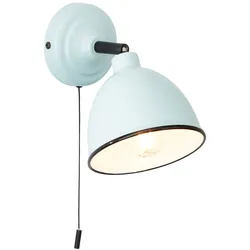 BRILLIANT Lampe Telio Wandleuchte Zugschalter hellblau   1x D45 , E14 , 28W , geeignet für Tropfenlampen (nicht enthalten)   Mit Zugschalter
