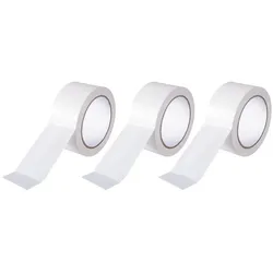 3x UV-PVC-Band glatt weiß 50mm x 33m