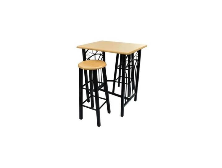 GAR'S Ensemble Table à Manger table haute de bar avec 2 tabourets (7784)