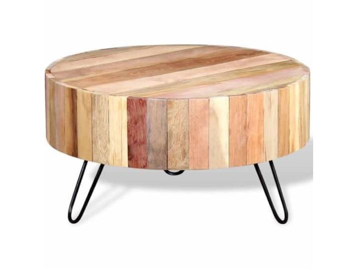 HKLGBVCR Couchtisch aus recyceltem Massivholz, industrieller Stil, Vintage