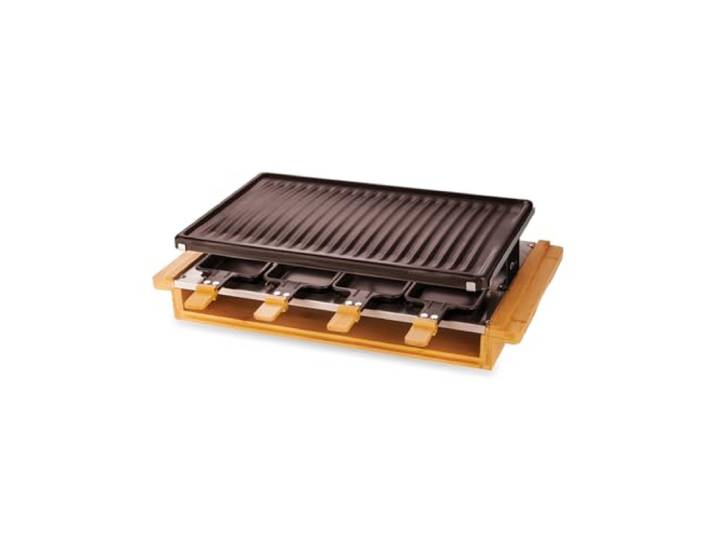 LITTLE BALANCE 8501 Premium Bambus 8, Raclette Grill 8 Personen, Antihaftbeschichtung, 1200 W, echter Bambus