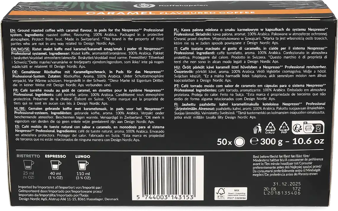 Kaffekapslen   Karamel Koffie - 50 capsules voor Nespresso® Pro