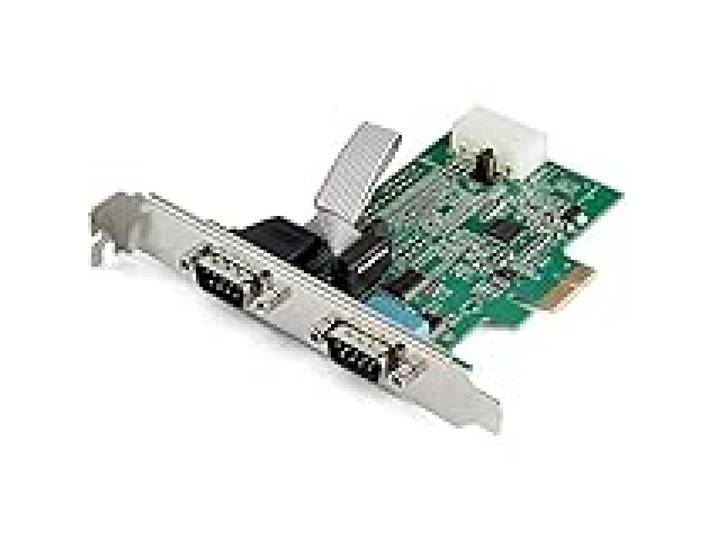 StarTech.com Carte Adaptateur Série PCI Express RS232 à 2 Ports - Carte Contrôleur Hôte Série PCIe RS232 - Carte PCIe vers Double Série DB9 - UART 16550 - Carte d'Extension - Windows&Linux (PEX2S953)