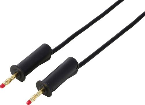 VOLTCRAFT MSB-132 Messleitung 4 mm, 2,5 mm², 32 A, Schwarz, 1 m, PVC, Kontakte vergoldet