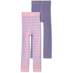 Tchibo - 2 Kinder-Frottee-Strickleggings - Baby - Gr. 86/92 - lila