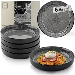 Sänger Geschirr Pastaschalen Set Sydney, Teller, Grau