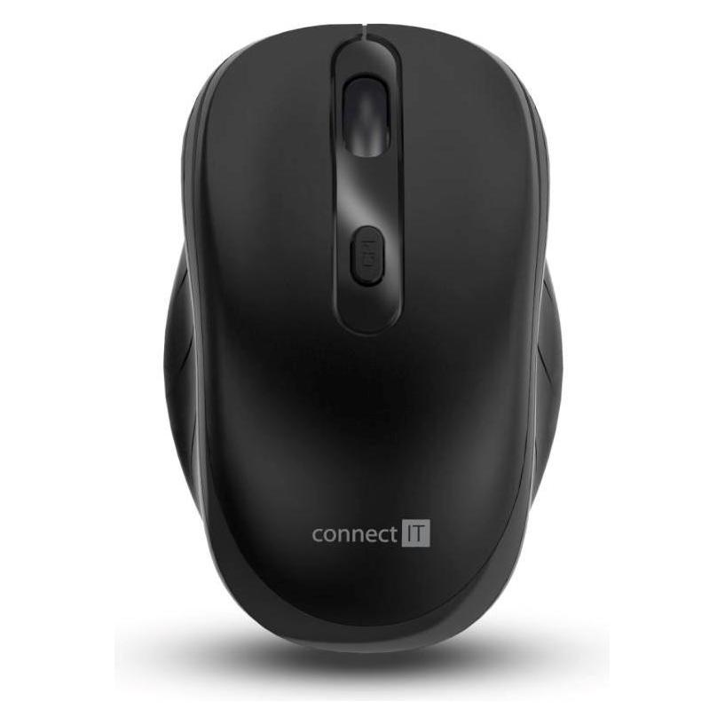 Connect IT Long LIFE schwarz / Kabellose optische stille Maus / 2400DPI / 4 Tasten / 2,4GHz / 2xAA (Kabellos) (CMO-2000-BK)