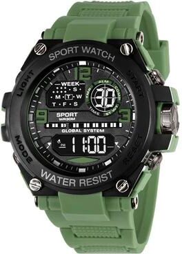 Uplift Picks Mens Digital Sports Watch With Stopwatch And Calendar green