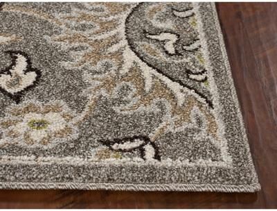 Domani Lesedi Grey Traditional Chic Area Rug