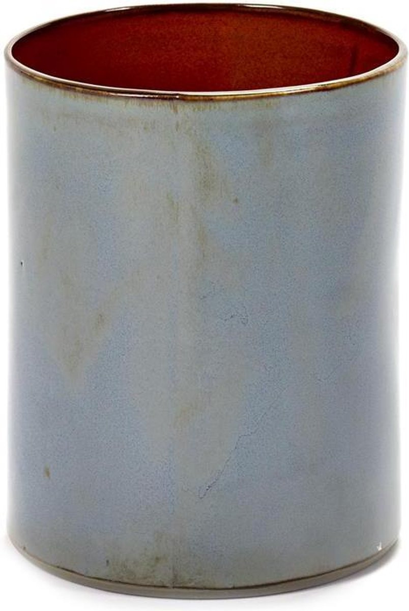 Serax Terres de Rêves vaas door Anita Le Grelle - Smokey Blue - Ø 12,5 x 16,5 cm