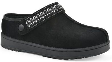 Women's Incast Faux Fur-Lined Clog by White Mountain in Black Fabric (Size 6 M)