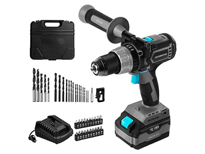 Cecotec Perceuse-visseuse\, Perforateur et Percuteur à Batterie CecoRaptor Perfect ImpactDrill 4020 Brushless Ultra\, Batterie 20 V et 4000 mAh\, Vitesse 2000 rpm\, Taux d’Impact 30000 bpm