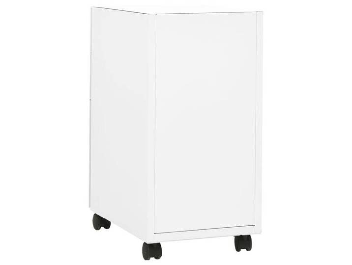 SALE d'hiver  Classeur/Armoire de bureau mobile - BURKE - Contemporain - Blanc 30x45x59 cm Acier AA314