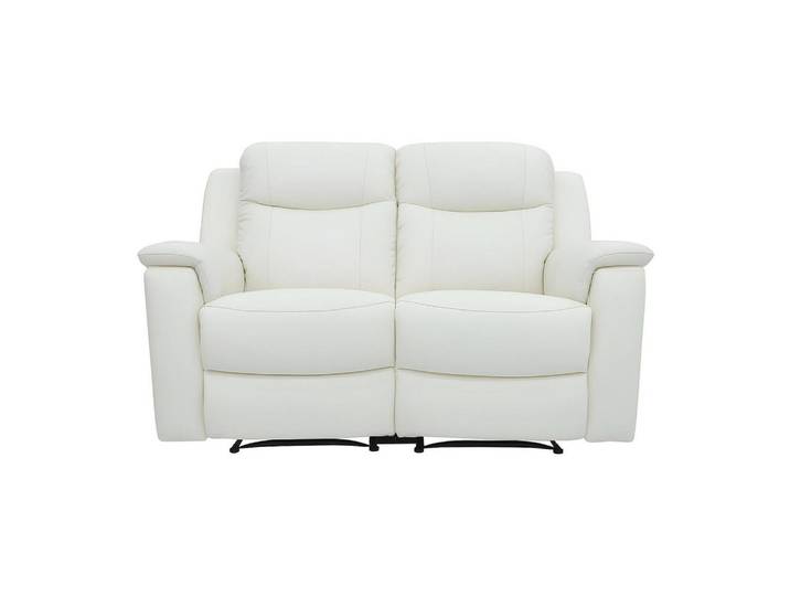 Vente-Unique Relaxsofa - 2 Personen - leder - elfenbeinfarben Evasion, Weiß, Kunststoff, Uni, 156x100x96 cm, Wohnzimmer, Sofas & Couches, Sofas