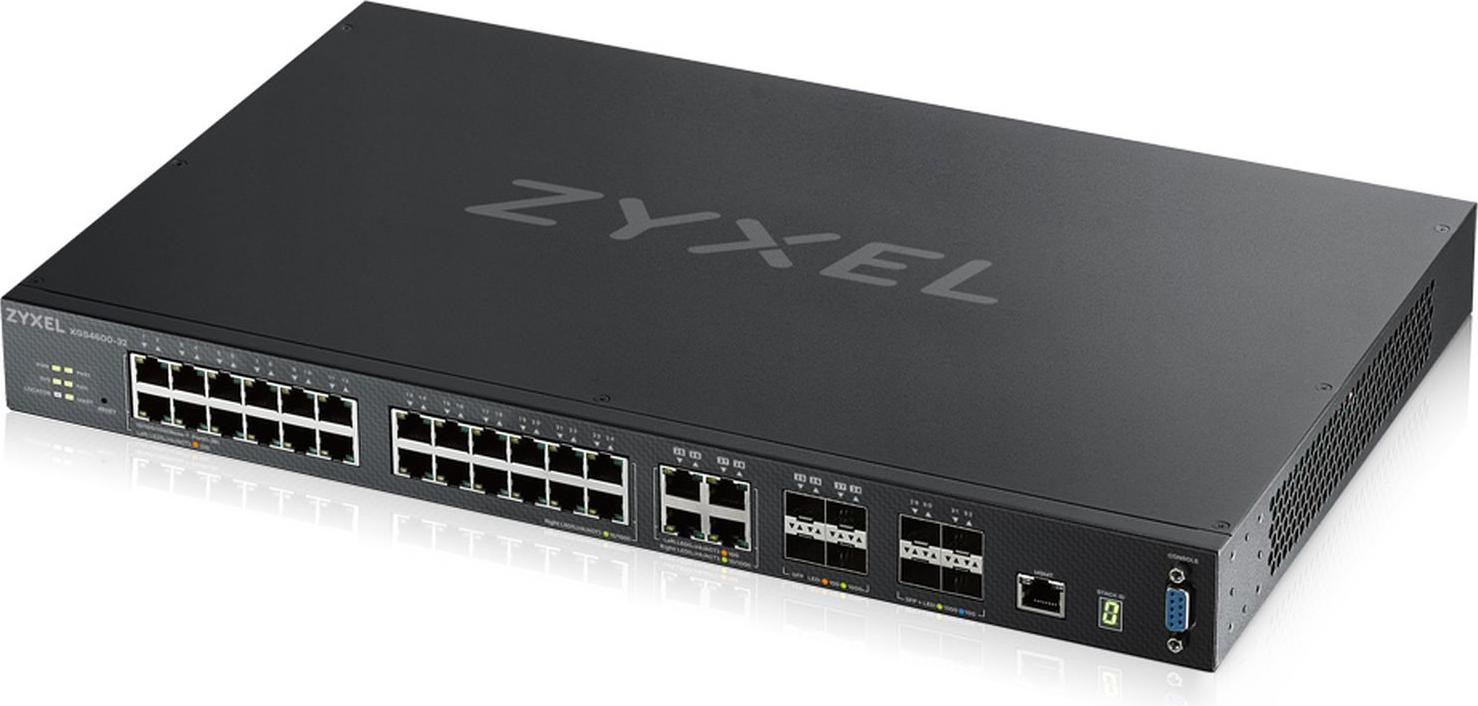ZyXEL XGS4600-32-ZZ0102F Switch 19 inch met 28x GE SFP en 4x 10G SFP+