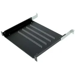 19" Fachboden perforiert, 1HE, 350mm, 50kg, Triton RAB-UP-350-A4, schwarz