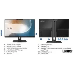 MSI MODERN AM242TP 1M-2282EU (1000 GB, 16 GB), PC