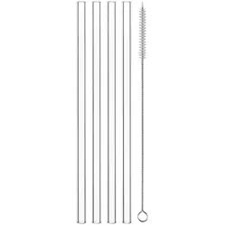 Nachtmann Trinkhalme 21 cm 4er Set + Reinigungsbürste