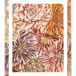 Rhodia Kollektion Orange Botanik, Spiralheft A5, 60 Blatt liniert, elfenbein 90g - Blumenstrauß 120032C